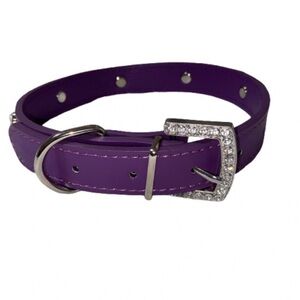 Purple Rhinestone dog collar NWOT